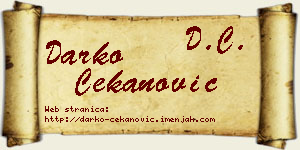 Darko Čekanović vizit kartica